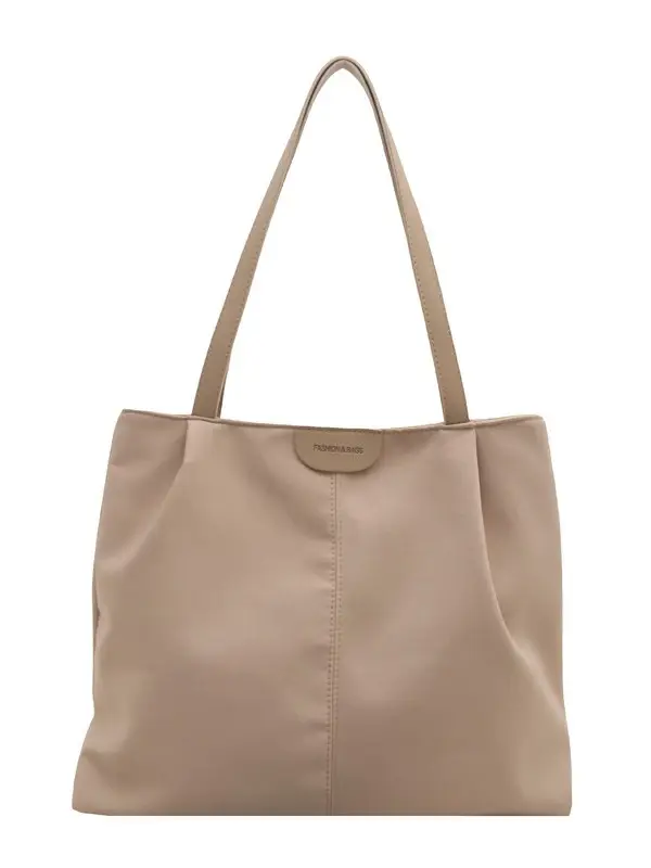 Beige Canvas Lazy Style Tote Bag for Commuter & Casual Use - Image 8