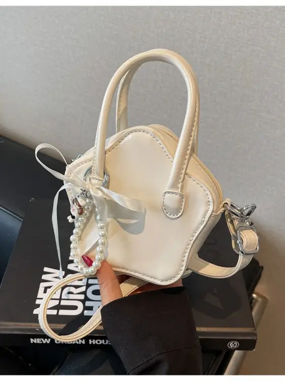 Cute Pearl-Decorated Mini Crossbody Bag for Women
