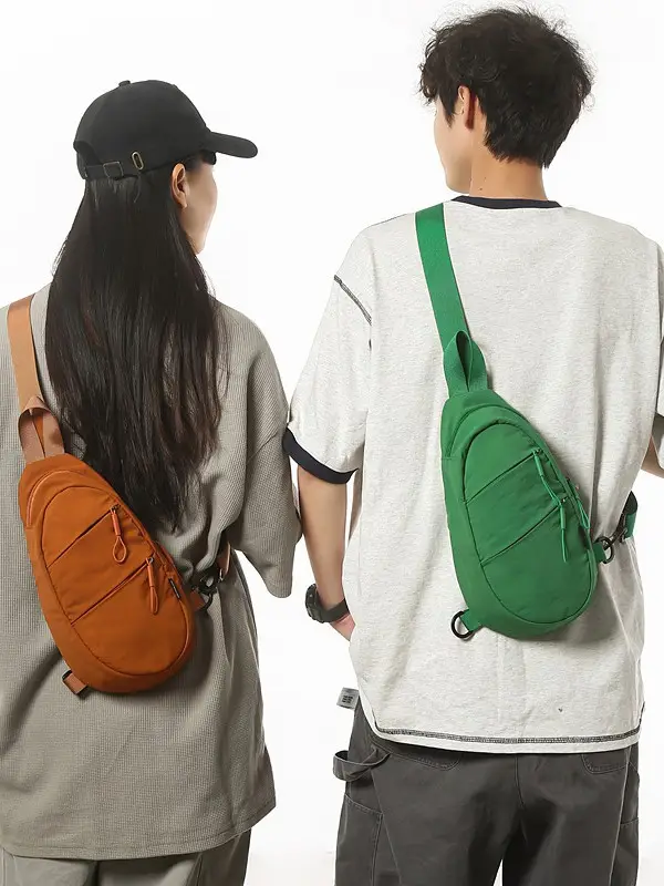 Orange Crossbody Bag for Men Women 2025 Lightweight Nylon Travel Luggage - Image 11