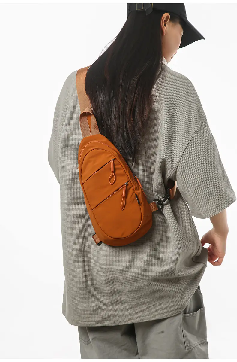 Orange Crossbody Bag for Men Women 2025 Lightweight Nylon Travel Luggage — feature 16