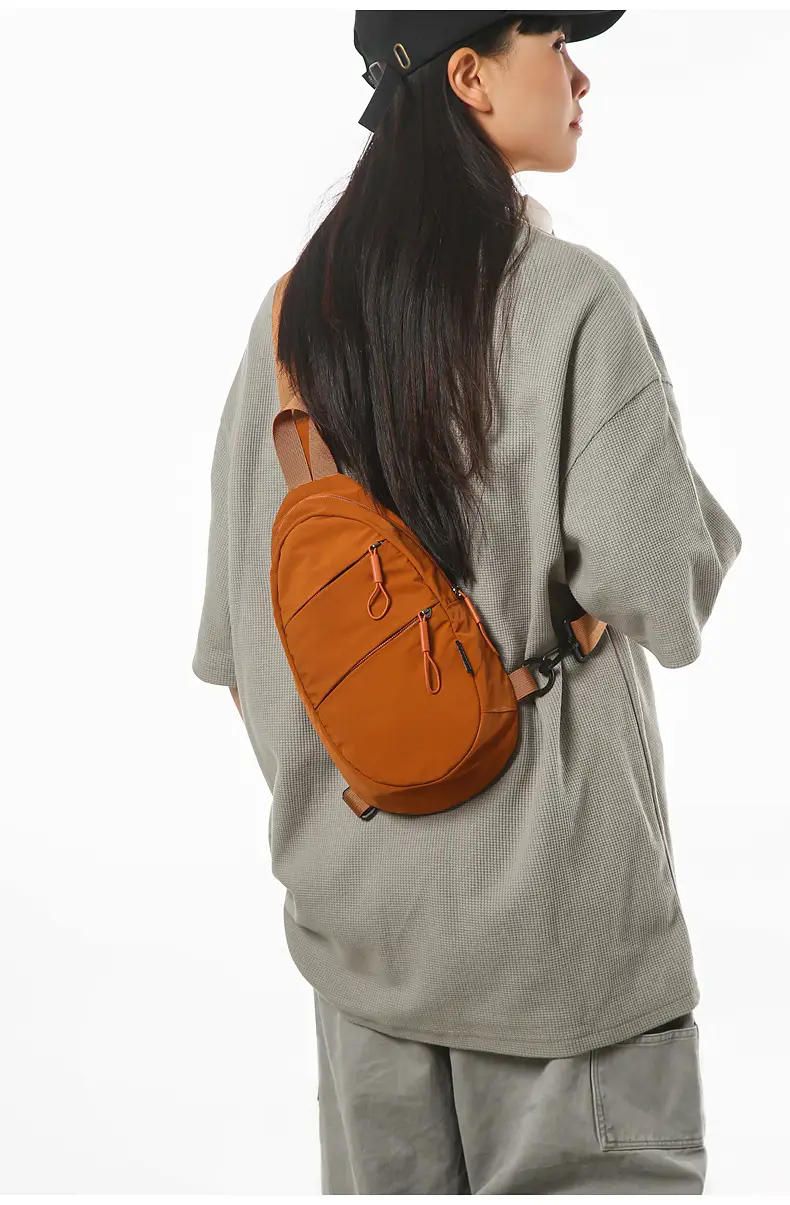 Orange Crossbody Bag for Men Women 2025 Lightweight Nylon Travel Luggage — feature 17