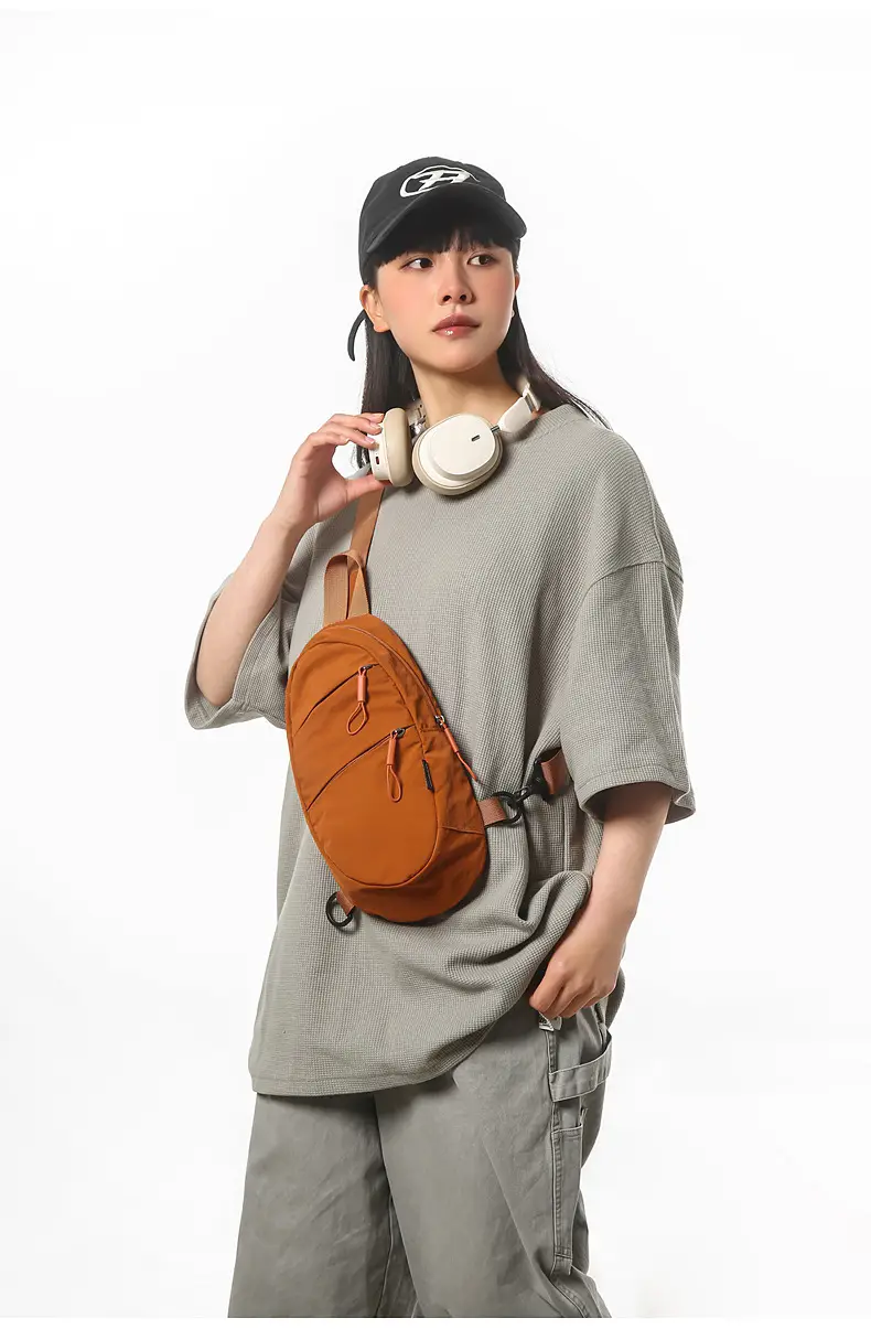 Orange Crossbody Bag for Men Women 2025 Lightweight Nylon Travel Luggage — feature 18