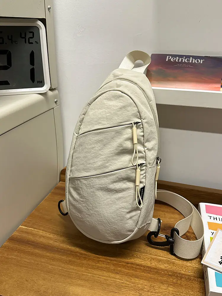 Orange Crossbody Bag for Men Women 2025 Lightweight Nylon Travel Luggage - Image 2