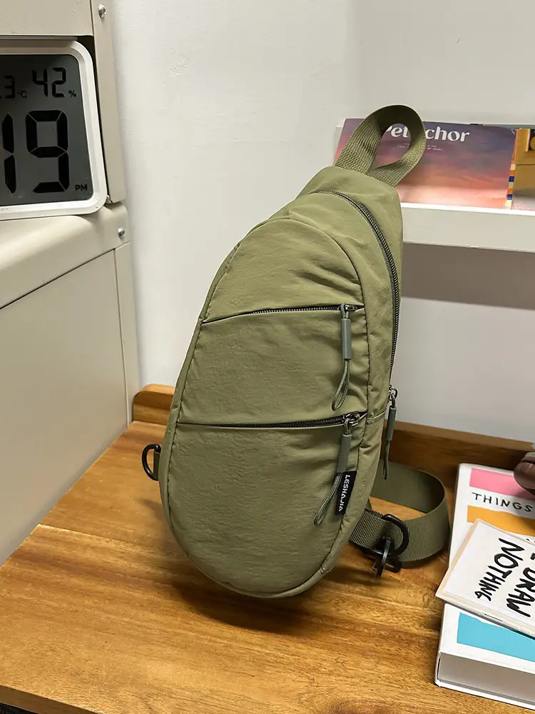Orange Crossbody Bag for Men Women 2025 Lightweight Nylon Travel Luggage - Image 4