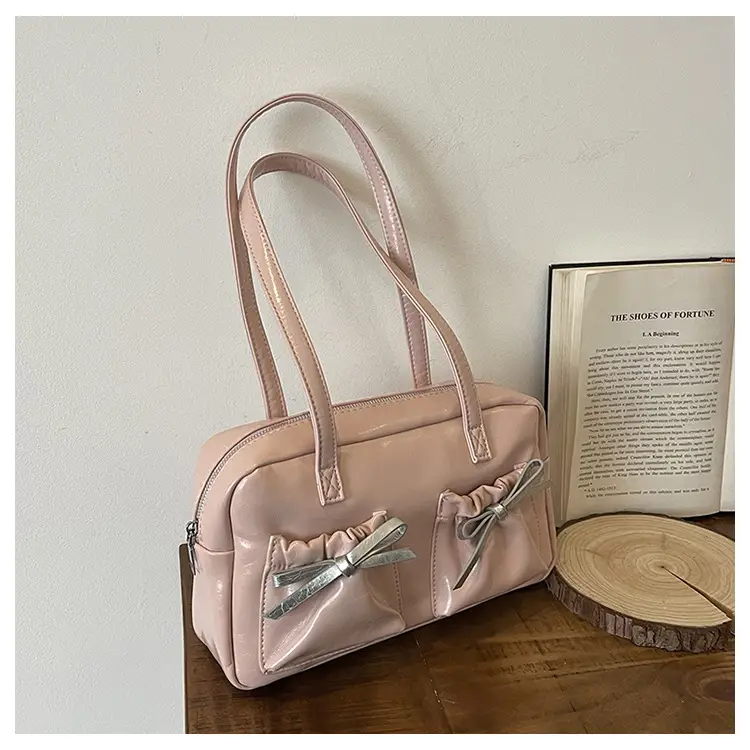 Silver Bow Crossbody Bag for Women 2025