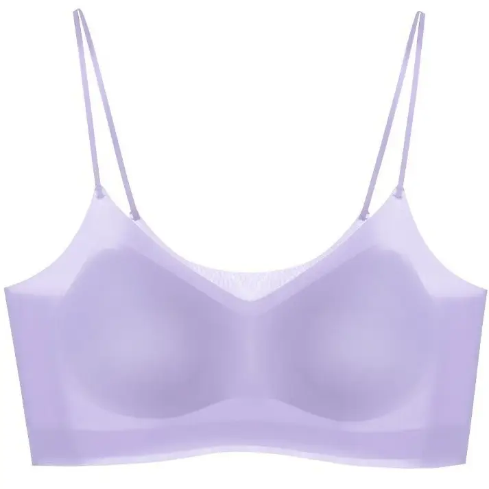 2025 New Ice Silk Underwear Women's Seamless Invisible Beautiful Back Underwear Small Chest Gather Summer Thin Explosive Bra
