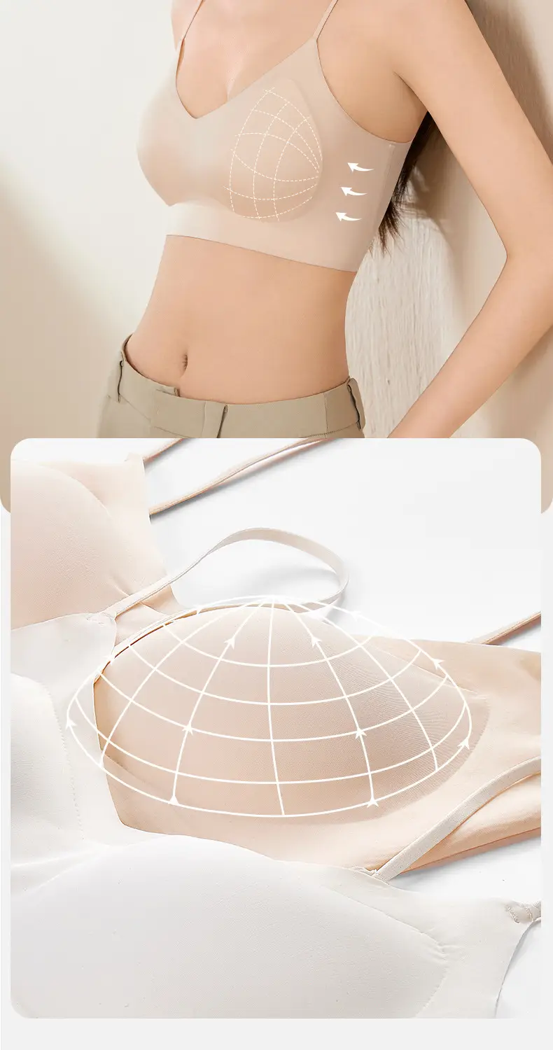 2025 New Ice Silk Underwear Women's Seamless Invisible Beautiful Back Underwear Small Chest Gather Summer Thin Explosive Bra — feature 26