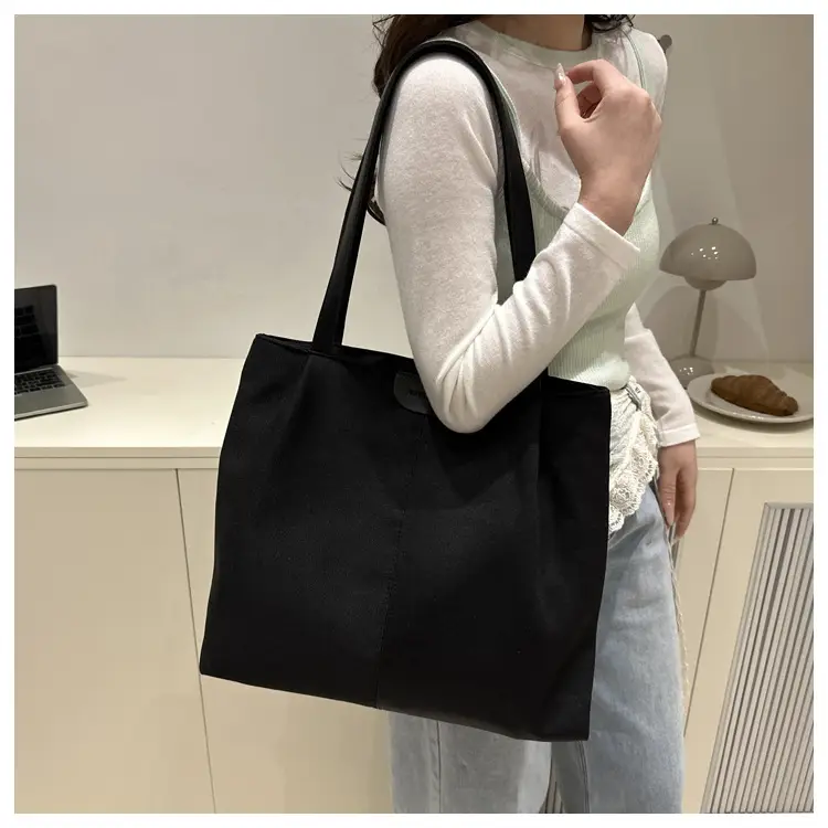 Beige Nylon Shoulder Tote Bag Large Capacity Casual Commute — feature 16
