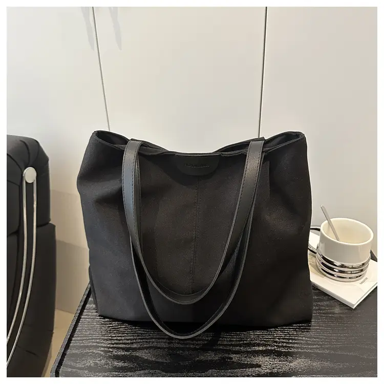 Beige Nylon Shoulder Tote Bag Large Capacity Casual Commute — feature 19
