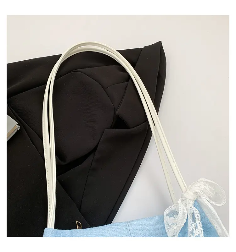 Light Blue Lace Tote Bag for Women — feature 32