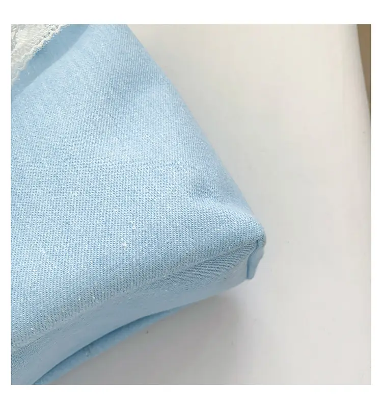 Light Blue Lace Tote Bag for Women — feature 34