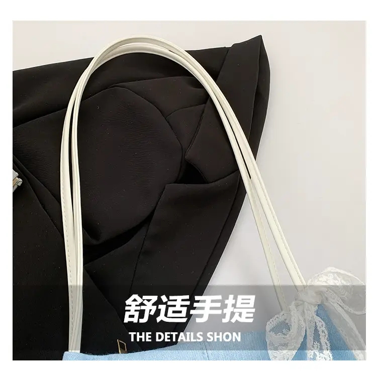 Light Blue Lace Tote Bag for Women — feature 5