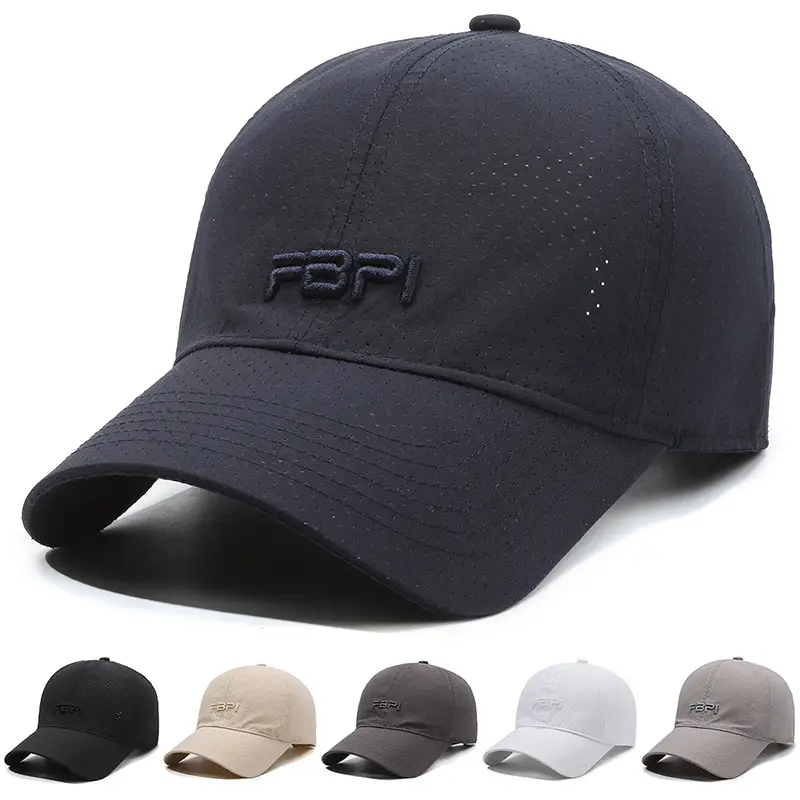 Men's Black Mesh Sunscreen Cap with FBJI Logo - Image 7