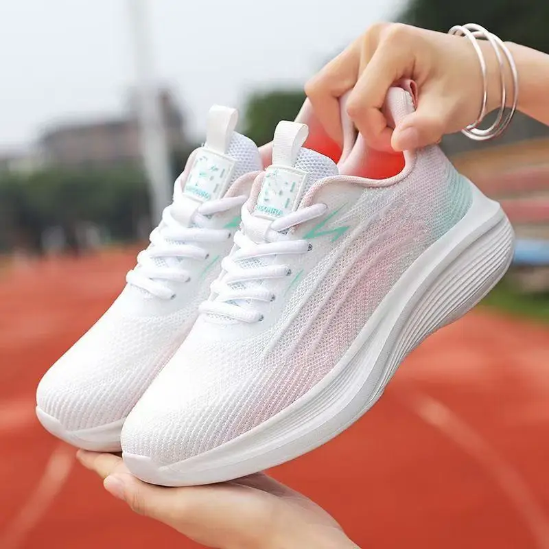 Girls Running Shoes Women's Senior high school Students Military Training sneaker Women's Junior High School Students Lightweight Shock Absorbing Soft Sole Running Shoes - Image 5
