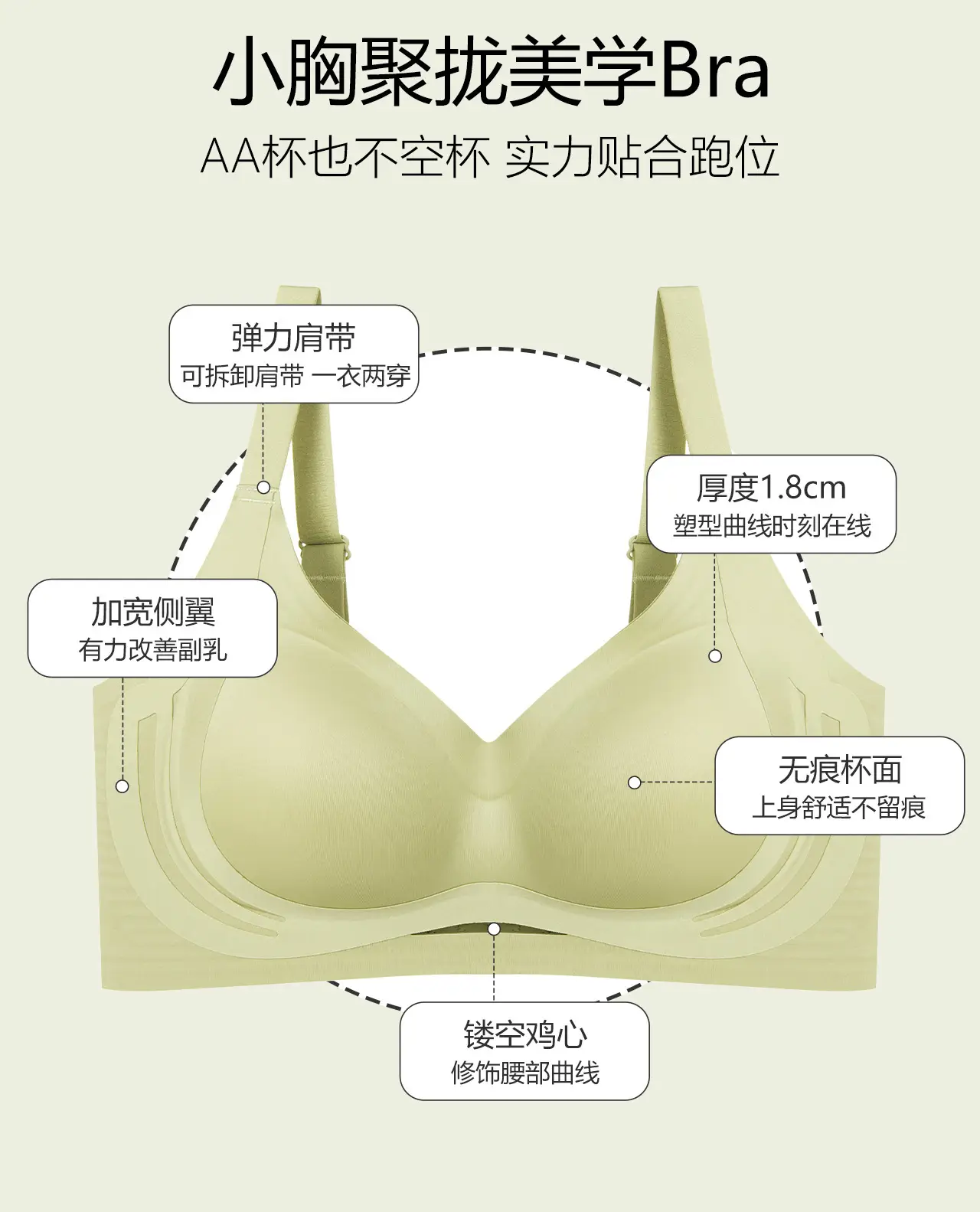 Hollow Push-Up Back Bra with Anti-Sagging Support — feature 8