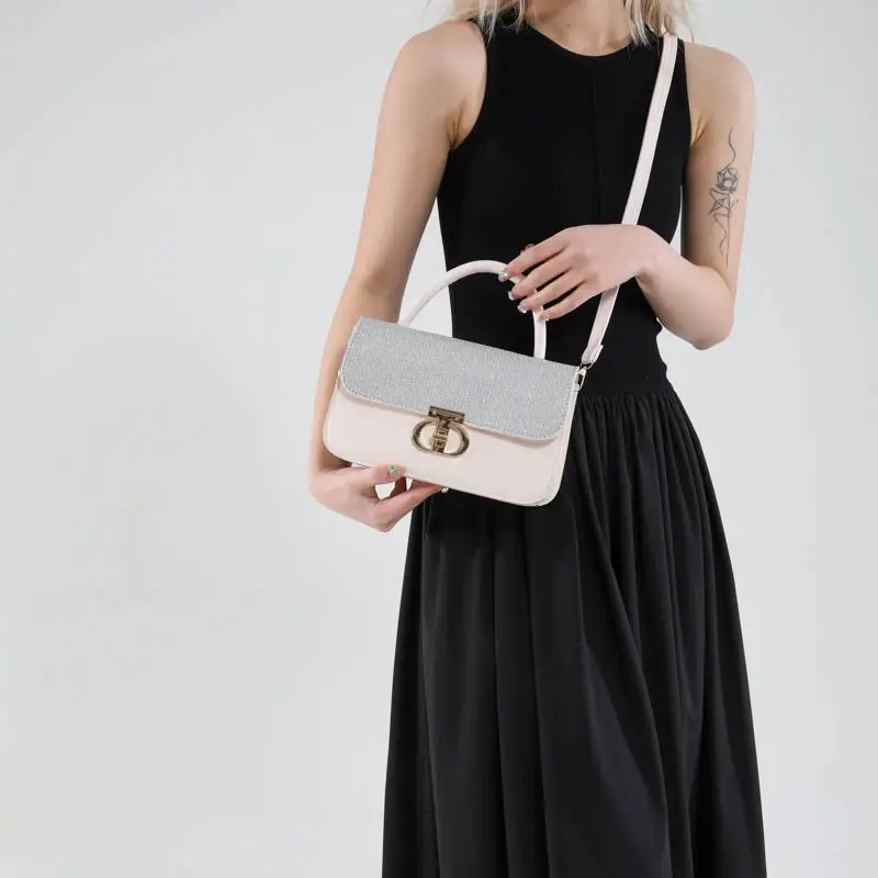 Red PU Textured Shoulder Bag for Women 2025 - Image 9