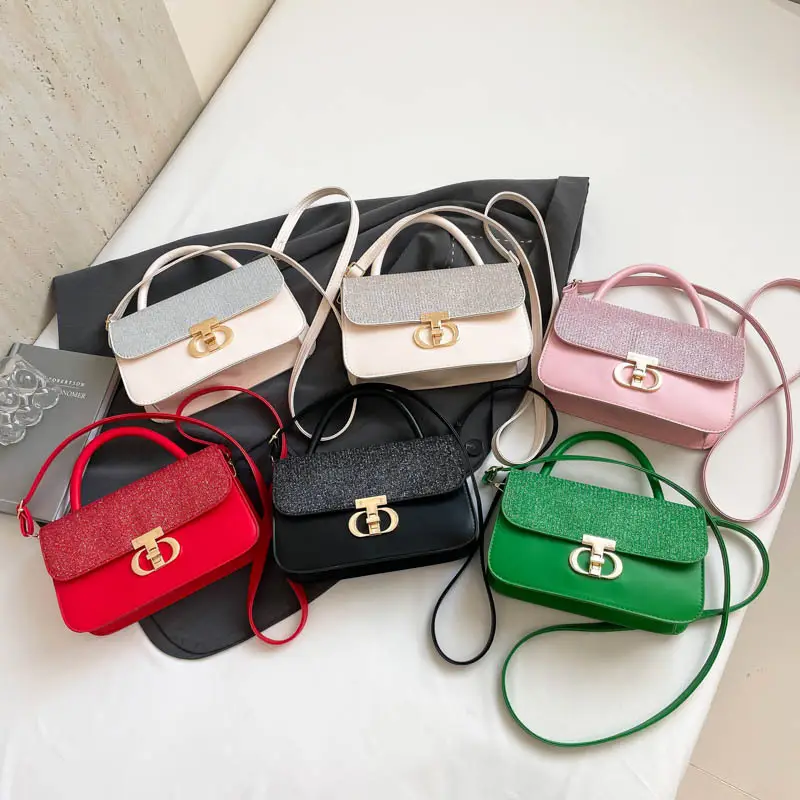 Red PU Textured Shoulder Bag for Women 2025 - Image 10