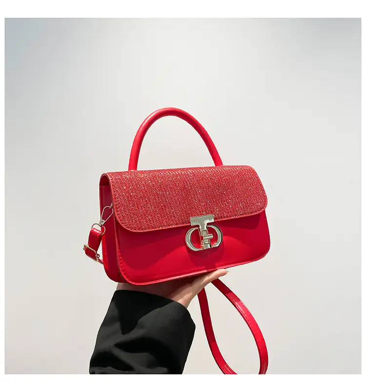 Red PU Textured Shoulder Bag for Women 2025 — feature 27