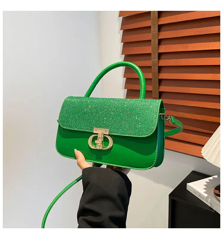 Red PU Textured Shoulder Bag for Women 2025 - Image 5