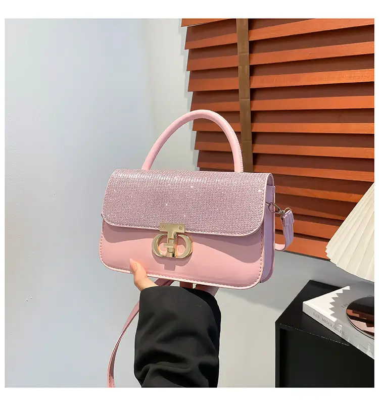 Red PU Textured Shoulder Bag for Women 2025 - Image 6