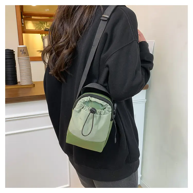Black Drawstring Shoulder Bag for Men — feature 13