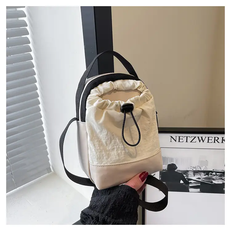 Black Drawstring Shoulder Bag for Men — feature 33