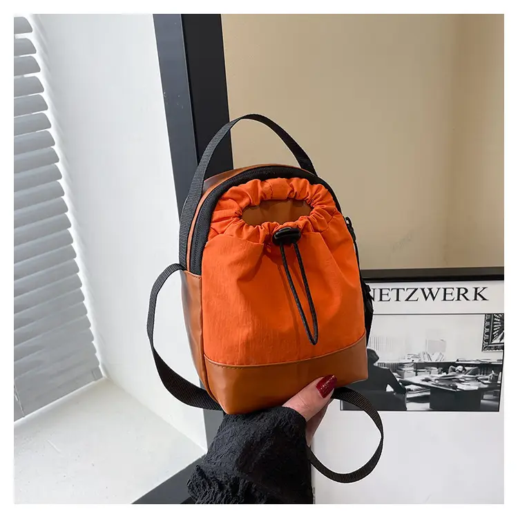 Black Drawstring Shoulder Bag for Men — feature 35