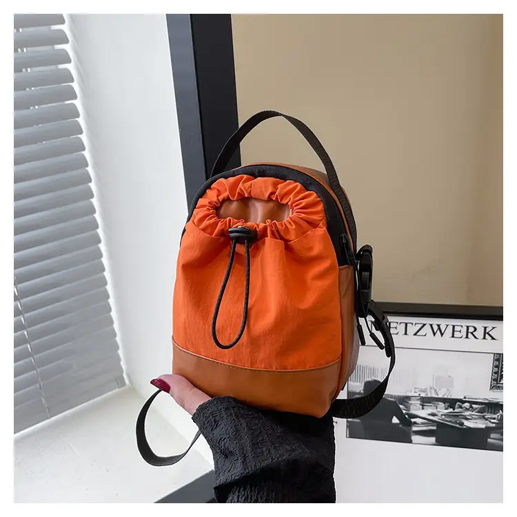 Black Drawstring Shoulder Bag for Men — feature 36
