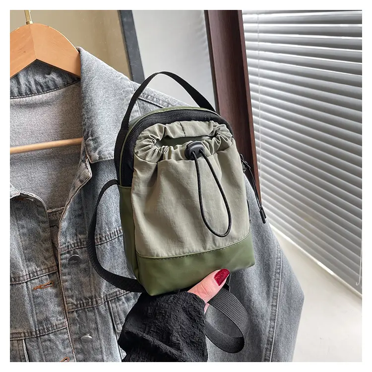 Black Drawstring Shoulder Bag for Men — feature 37