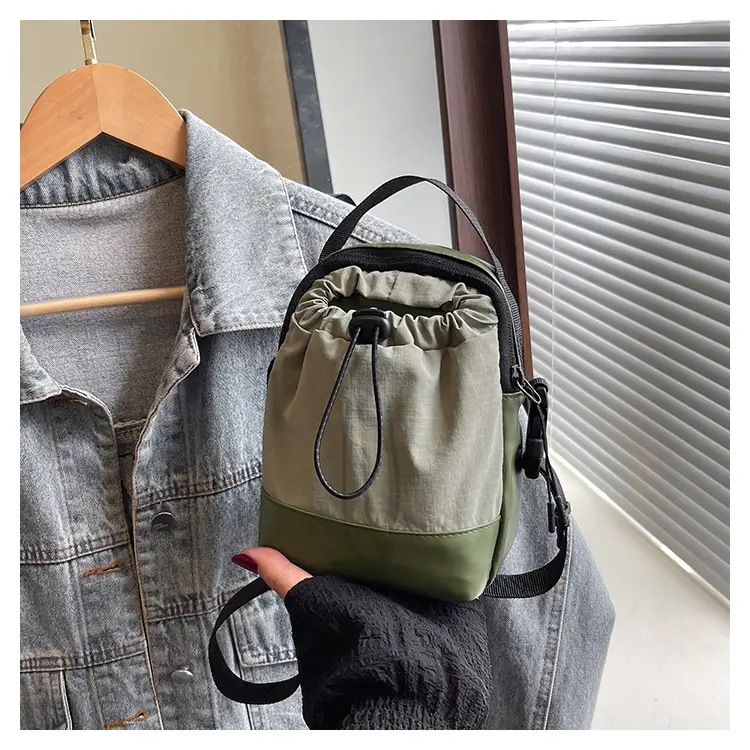 Black Drawstring Shoulder Bag for Men — feature 38