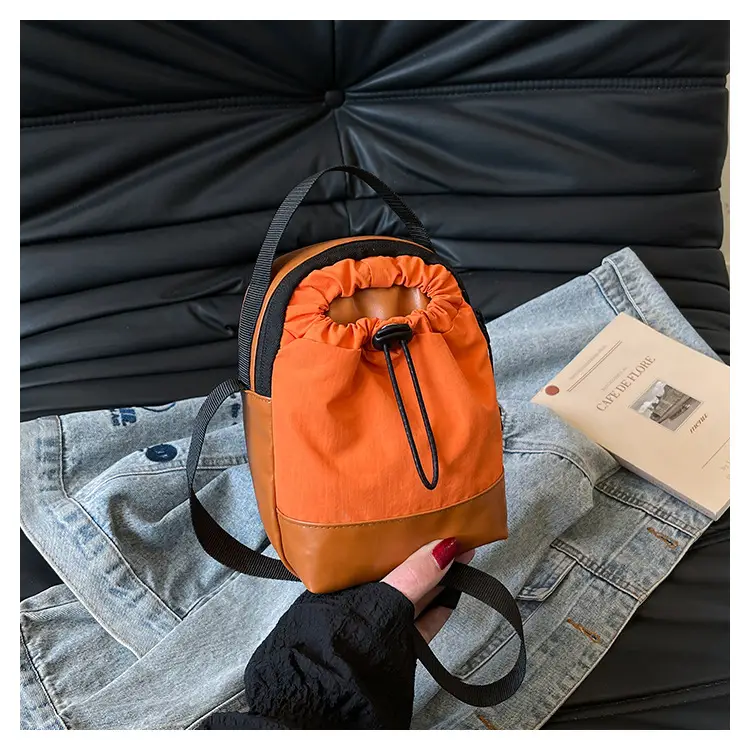 Black Drawstring Shoulder Bag for Men — feature 41