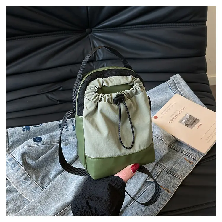 Black Drawstring Shoulder Bag for Men — feature 43