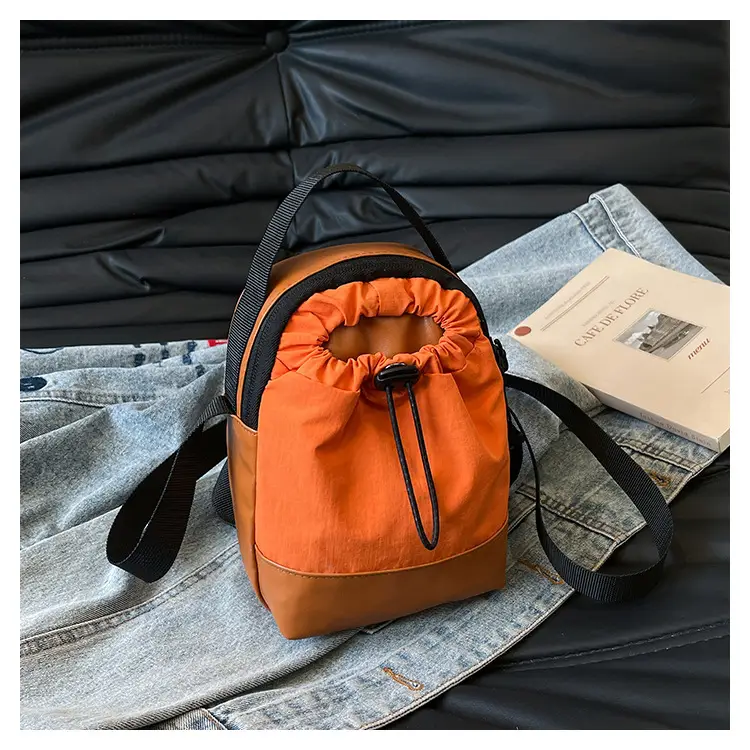 Black Drawstring Shoulder Bag for Men — feature 46