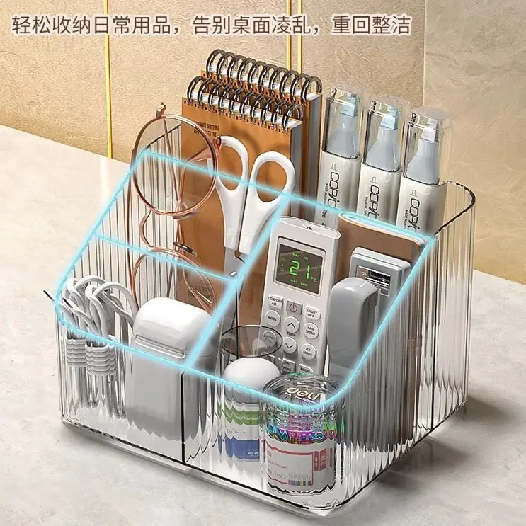 High-End Makeup Brush Storage Rack with Acrylic Design