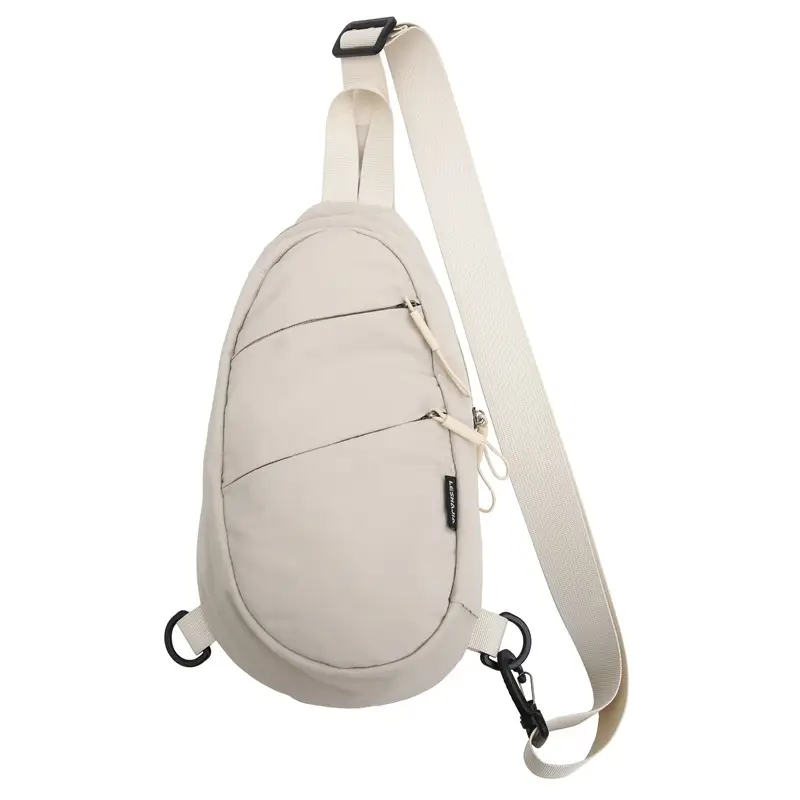 Women's Diagonal Chest Bag Black White Travel Backpack - Image 2