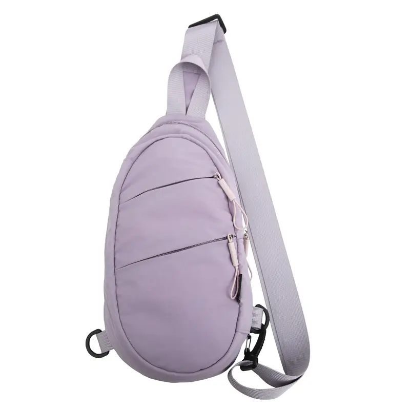 Women's Diagonal Chest Bag Black White Travel Backpack - Image 4
