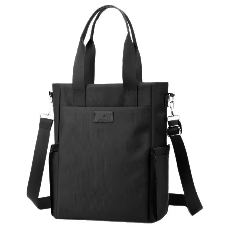 Men's Navy Blue 2025 Business Tote Bag with Shoulder Strap - Image 8