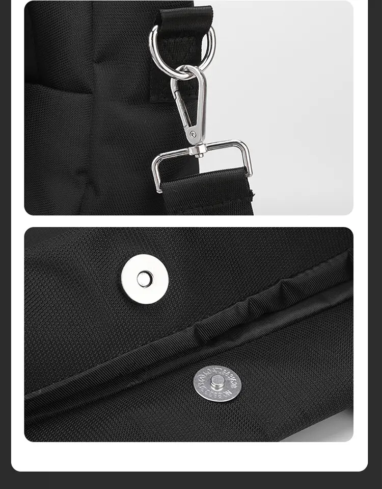 Men's Navy Blue 2025 Business Tote Bag with Shoulder Strap — feature 15