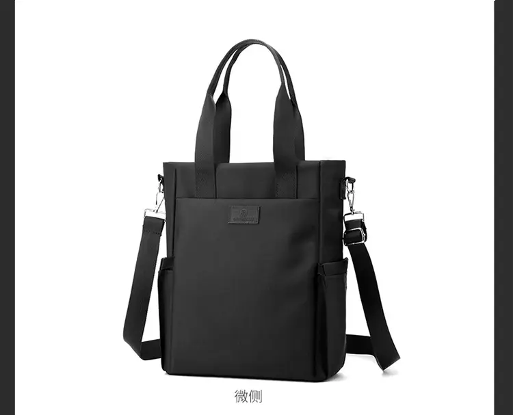 Men's Navy Blue 2025 Business Tote Bag with Shoulder Strap — feature 17