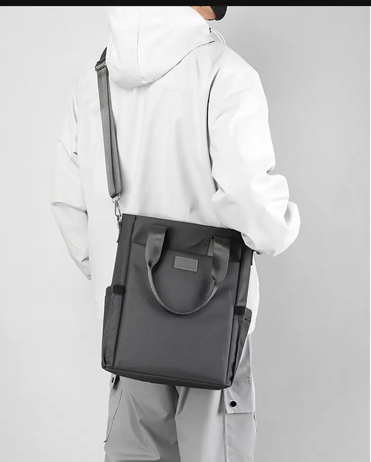Men's Navy Blue 2025 Business Tote Bag with Shoulder Strap — feature 26
