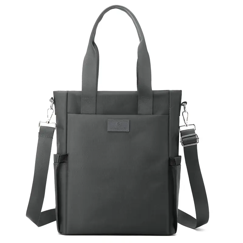 Men's Navy Blue 2025 Business Tote Bag with Shoulder Strap - Image 2
