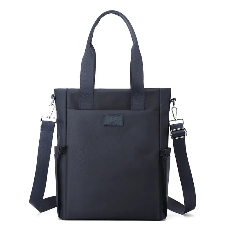 Men's Navy Blue 2025 Business Tote Bag with Shoulder Strap - Image 3