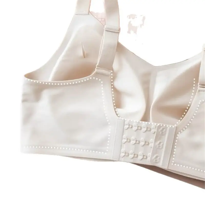 Full Cup Underwear Women's Thin Large Chest Small Breast Anti-Sagging Non-Steel Ring Seamless Sports Shock-Proof Bra
