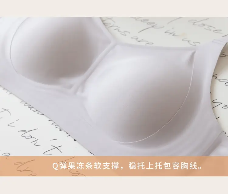 Full Cup Underwear Women's Thin Large Chest Small Breast Anti-Sagging Non-Steel Ring Seamless Sports Shock-Proof Bra — feature 19