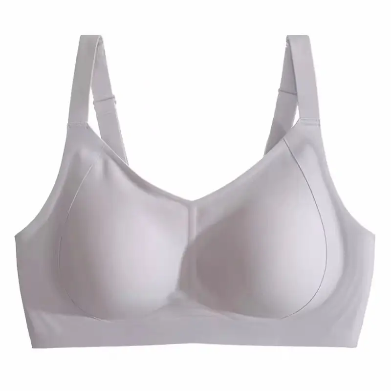 Full Cup Underwear Women's Thin Large Chest Small Breast Anti-Sagging Non-Steel Ring Seamless Sports Shock-Proof Bra