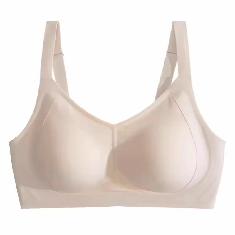 Full Cup Underwear Women's Thin Large Chest Small Breast Anti-Sagging Non-Steel Ring Seamless Sports Shock-Proof Bra