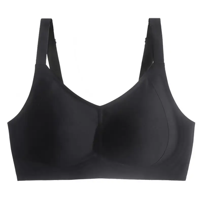 Full Cup Underwear Women's Thin Large Chest Small Breast Anti-Sagging Non-Steel Ring Seamless Sports Shock-Proof Bra