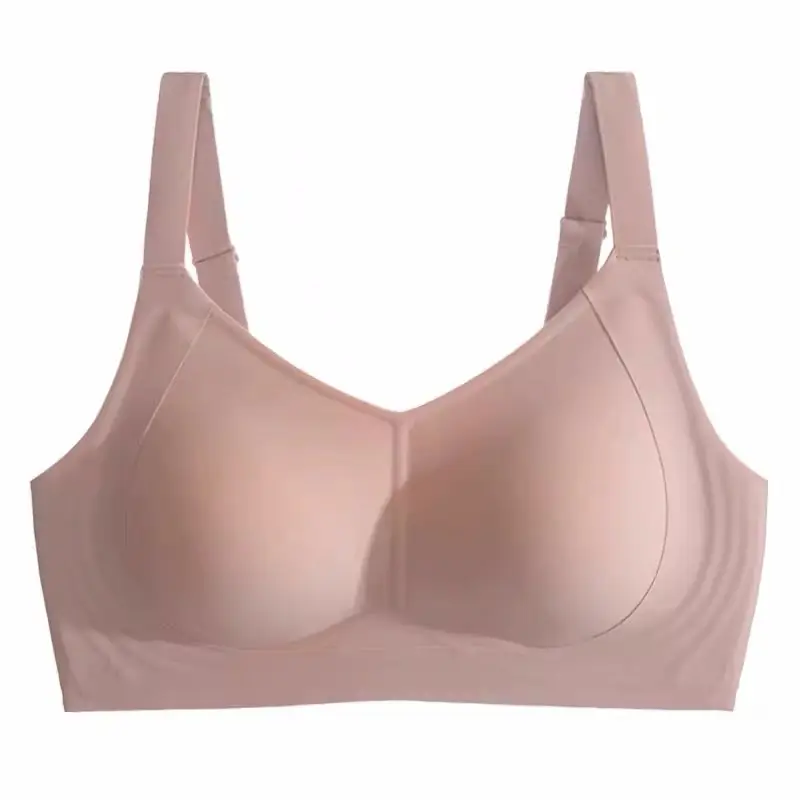 Full Cup Underwear Women's Thin Large Chest Small Breast Anti-Sagging Non-Steel Ring Seamless Sports Shock-Proof Bra