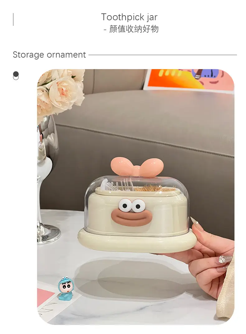 Cute Toothpick Storage Box for Living Room & Dining Table — feature 5