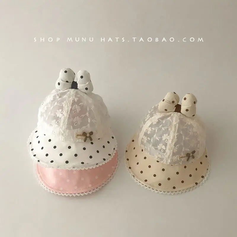 Baby's Cute Cat Ears Sun Hat with Lace Trim — feature 8